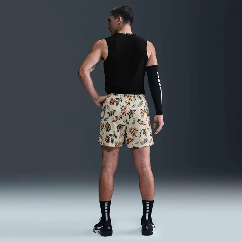 Nike Beige Men's Dri-FIT Practice Mesh Basketball Shorts for Men | Best Price UAE