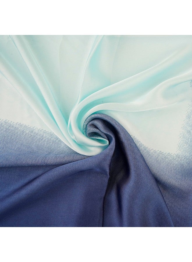 Silk Like Scarf Women'S Fashion Pattern Large Square Satin Headscarf (37)