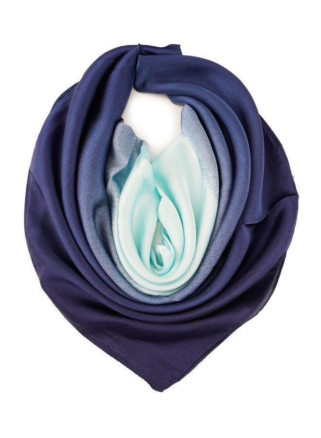 Silk Like Scarf Women'S Fashion Pattern Large Square Satin Headscarf (37)