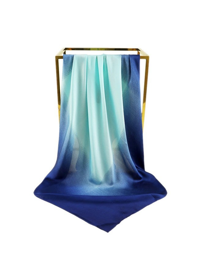 Silk Like Scarf Women'S Fashion Pattern Large Square Satin Headscarf (37)
