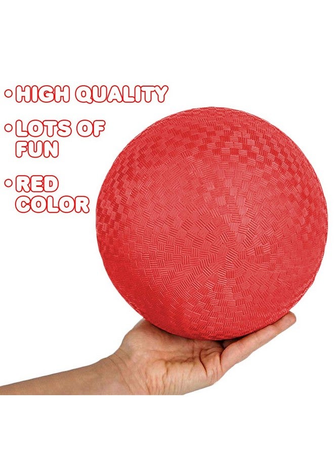 ArtCreativity Red Playground Ball for Kids, Bouncy 10 Inch Kick Ball for Backyard, Park, and Beach Outdoor Fun, Durable Outside Play Toys for Boys and Girls - Sold Deflated - Image 4