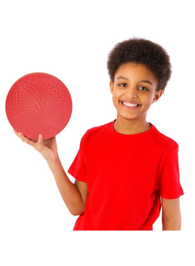 ArtCreativity Red Playground Ball for Kids, Bouncy 10 Inch Kick Ball for Backyard, Park, and Beach Outdoor Fun, Durable Outside Play Toys for Boys and Girls - Sold Deflated - Image 5