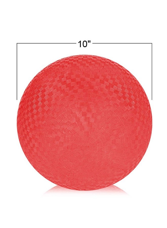 ArtCreativity Red Playground Ball for Kids, Bouncy 10 Inch Kick Ball for Backyard, Park, and Beach Outdoor Fun, Durable Outside Play Toys for Boys and Girls - Sold Deflated - Image 3