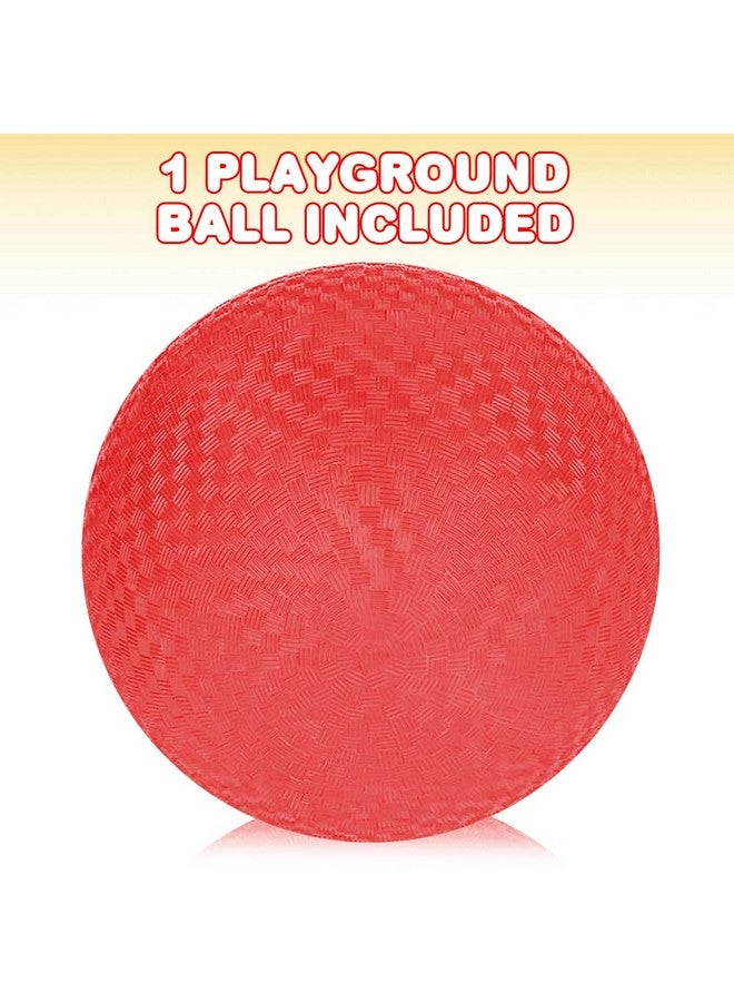 ArtCreativity Red Playground Ball for Kids, Bouncy 10 Inch Kick Ball for Backyard, Park, and Beach Outdoor Fun, Durable Outside Play Toys for Boys and Girls - Sold Deflated - Image 2