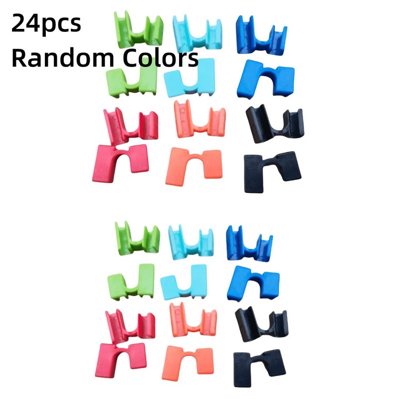 24 Pcs Random Colors Chopstick Rack Non Slip Holder Reusable Training Utensil - Image 5