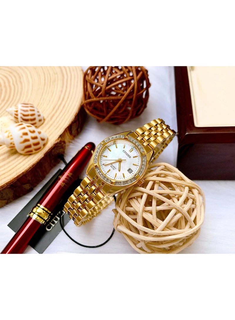 Citizen EU6062-50P Quartz Gold Dial Ladies Stainless Steel Watch - Image 3