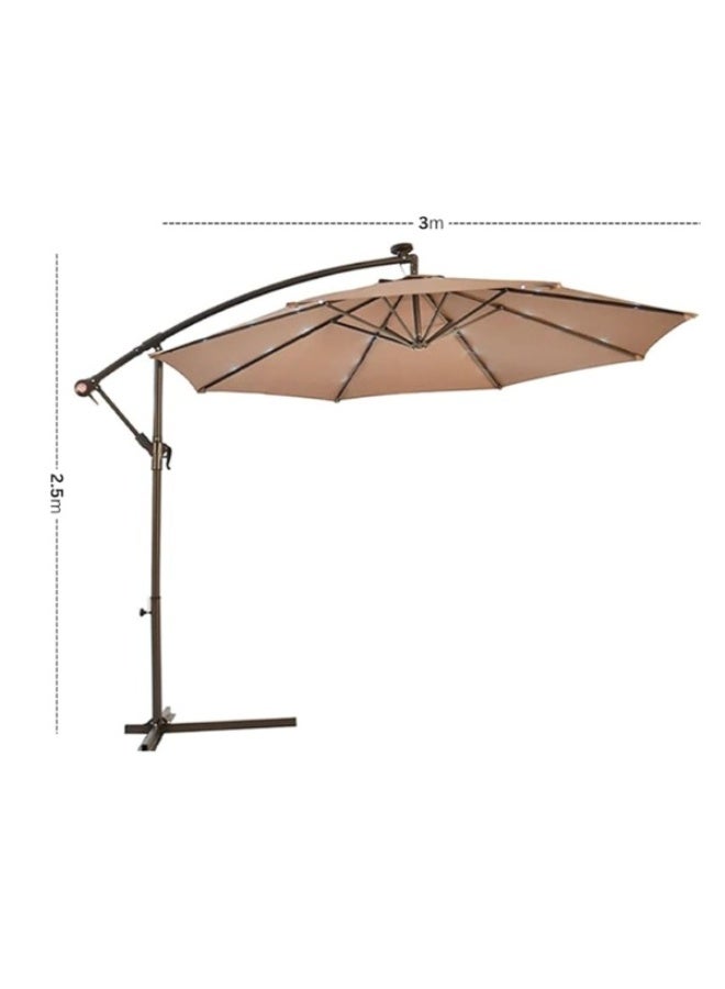 Generic Round Cantilever Parasol Patio Umbrella with UV Protection, Steel Frame for Ultra Stability for Outdoors Garden and Terraces Size: D3*H2.5m  - Image 2