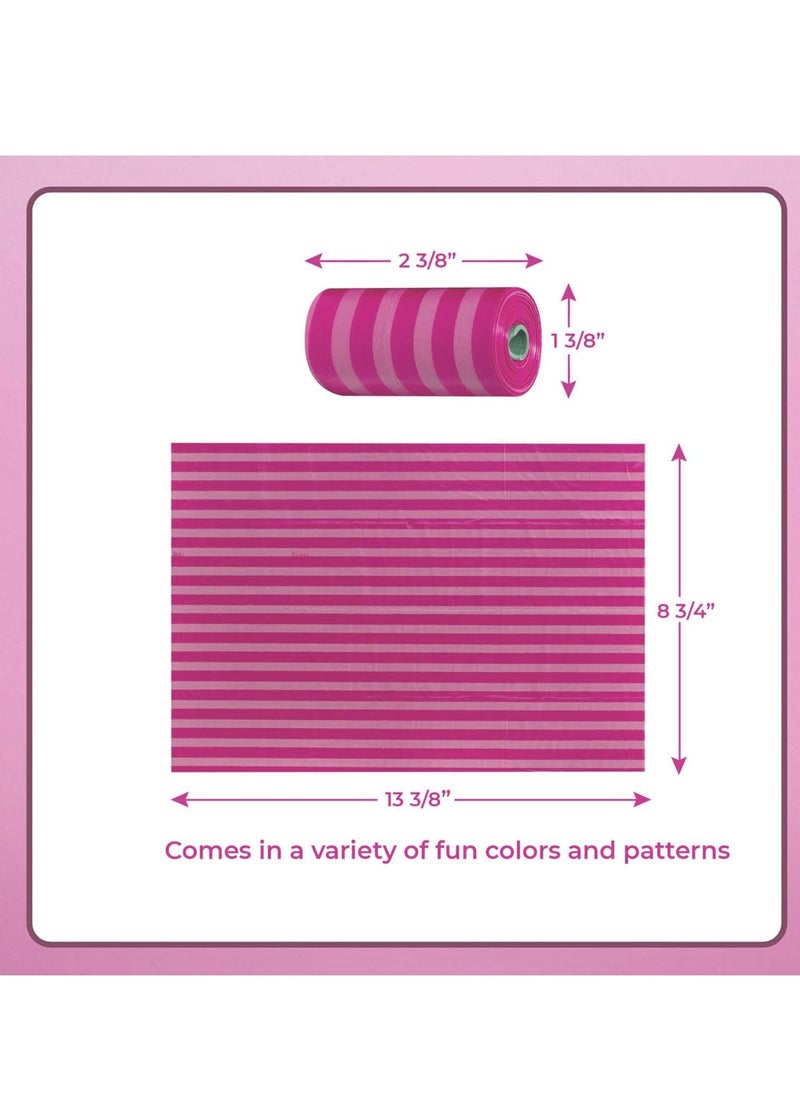 amchi baby Amchi Baby Disposable Scented Bags pack of 8 rolls/160 Bags- Pink  - Image 5