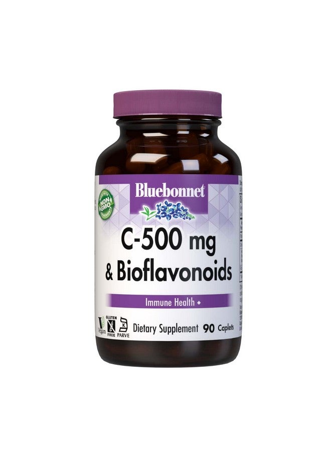 Bluebonnet Vitamin C 500 Mg Plus Bioflavonoids Caplets 90 Count (743715005228) - Image 1