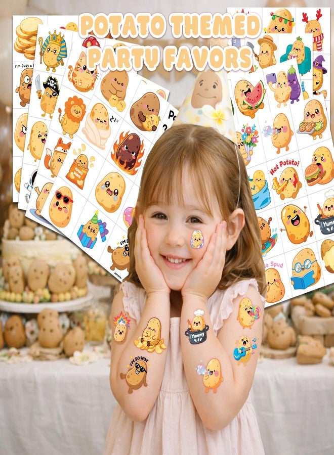 91TATTOOS 96 PCS Funny Potato Temporary Tattoos for Kids - Image 2