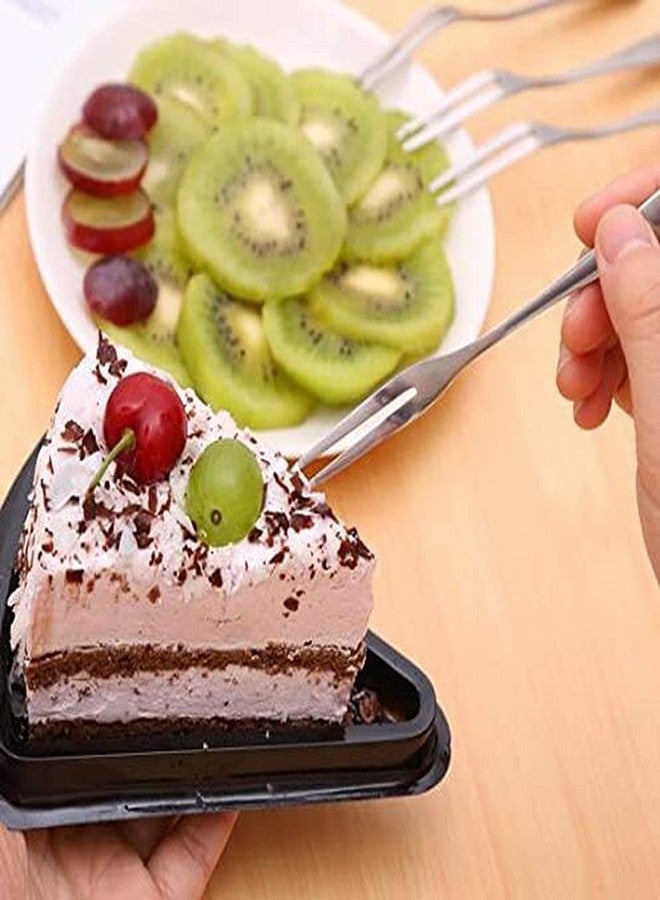 MustHome Stainless Steel Fruit Fork Set of 6 - Portable Appetizer Forks for Kids, Party, Travel (SB-FF-01) - Image 5