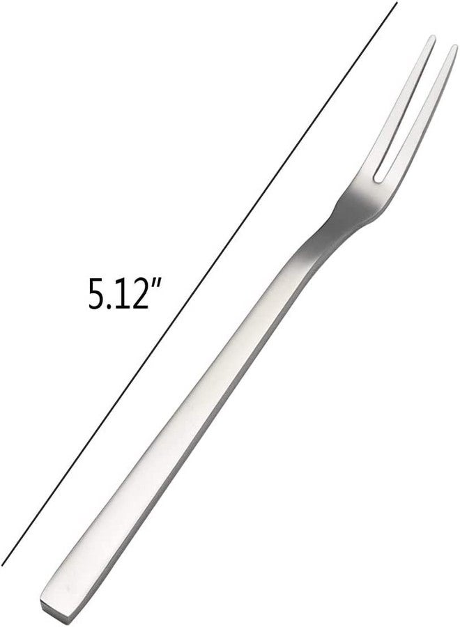 MustHome Stainless Steel Fruit Fork Set of 6 - Portable Appetizer Forks for Kids, Party, Travel (SB-FF-01) - Image 3