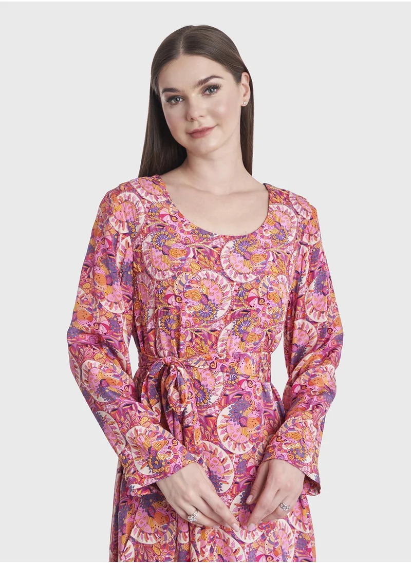 كشخة Pucci Abstract Print Modest Long Dress