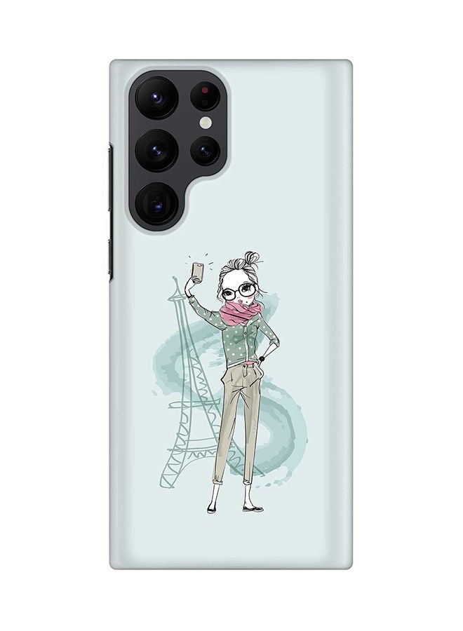 Stylizedd Case for Samsung Galaxy S22 Ultra 5G Snap Case Slim Snap Classic Series Shield Matte Finish Print - Selfie by Eiffel