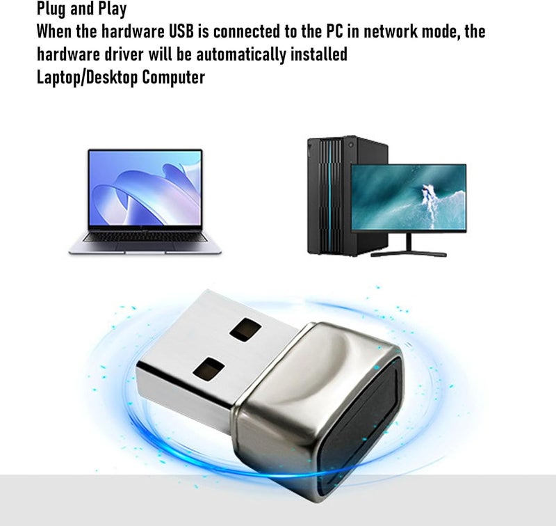 قارئ بصمة USB، ماسح بصمة سعوي باستجابة سريعة 0.5 ثانية، تعرف 360 درجة لأجهزة الكمبيوتر المحمولة 10 و11، يدعم Hello Enterprise - Image 3