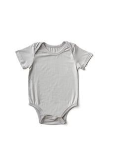Organic Bamboo Spandex Bodysuit- Grey	3 to 6 months