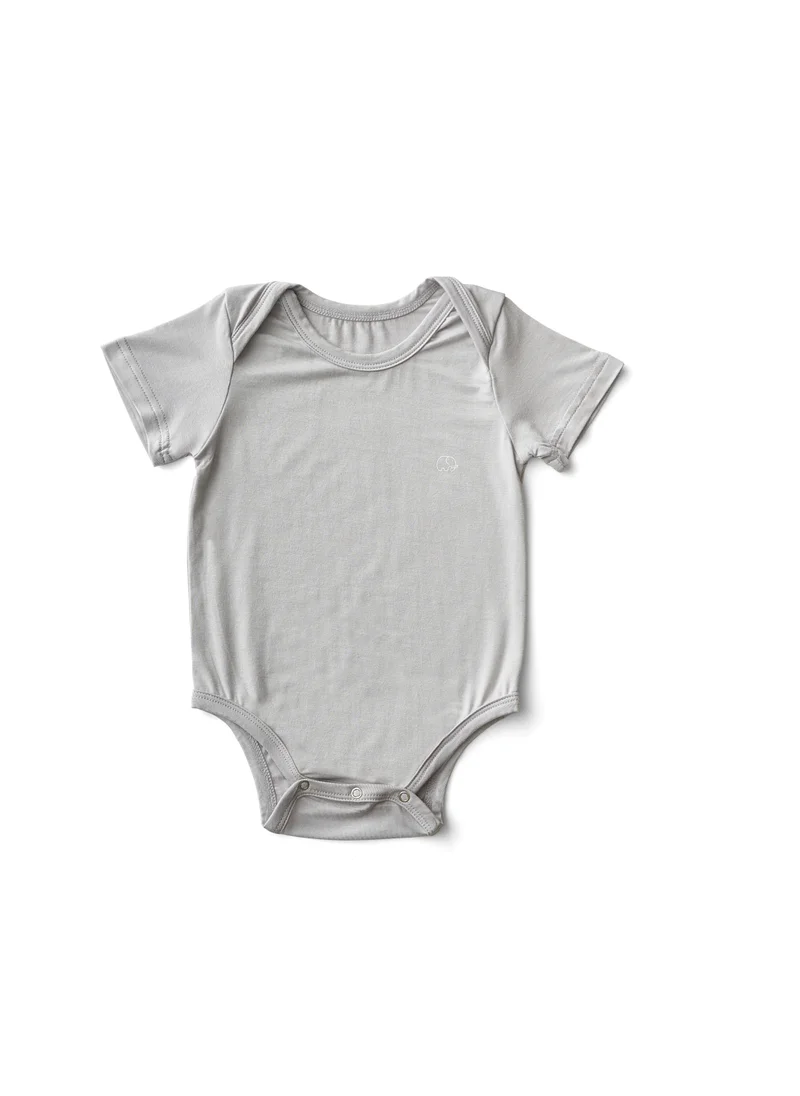 Anvi Baby Organic Bamboo Spandex Bodysuit- Grey	3 to 6 months