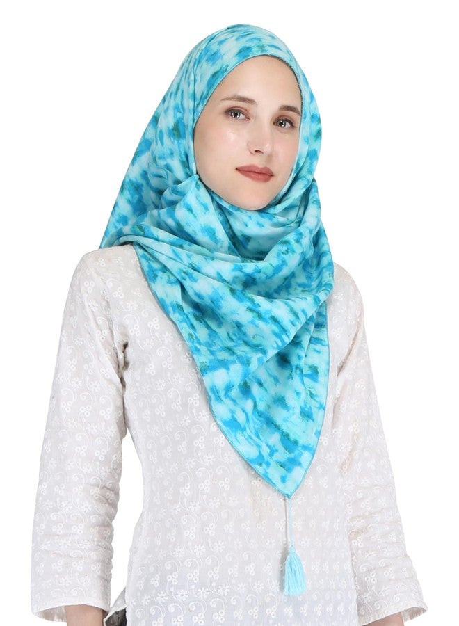 Switchon Nursing Cover for Breastfeeding Multi Use Poncho Style Scarf with Buttons, Feeding Apron Breathable for Pre & Post Pregnancy Free Size (72inch x 22inch) (Turquoise) - Image 4