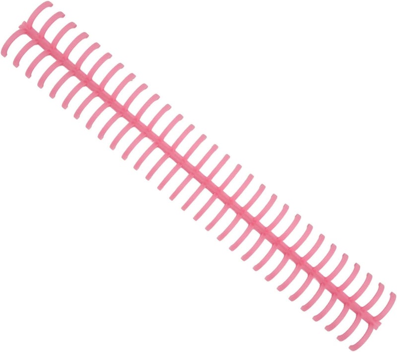 Aramox Binding Spiral Coil Strong Plastic 30-Hole 130 Sheet Capacity Comb for Office Classroom Library, 10Pcs (Rosy) - Image 2