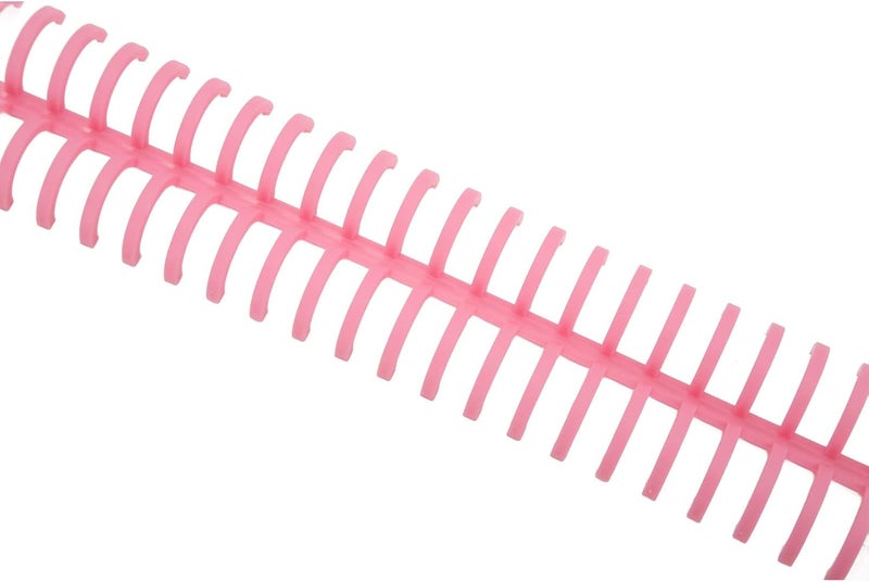 Aramox Binding Spiral Coil Strong Plastic 30-Hole 130 Sheet Capacity Comb for Office Classroom Library, 10Pcs (Rosy) - Image 5