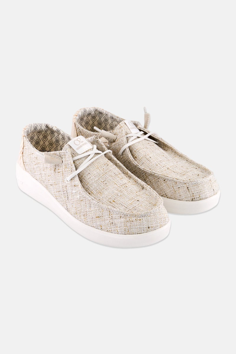 Ocean Pacific Women Lace Up Casual Shoes, Light Beige - Image 1