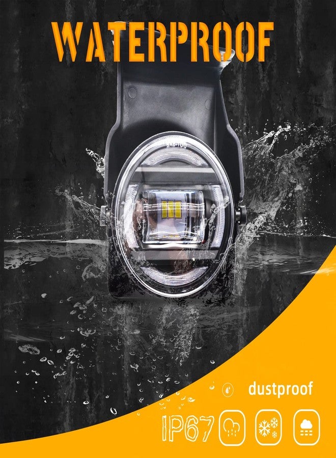 Boxlight LED&DRL Fog Lights Compatible with 2003-2006 GMC Sierra 1500 2500 3500 1 Pair Front Driving Fog Lamps With Daytime Running Lights and Turn Signal Lights- Black Trim - Image 3