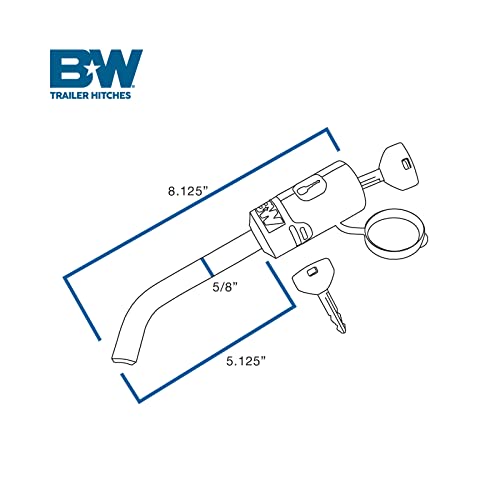 B&W Trailer Hitches قفل وصلة السحب B&W - يناسب وصلات 2" و 2.5" و 3" - TS51230 - Image 3