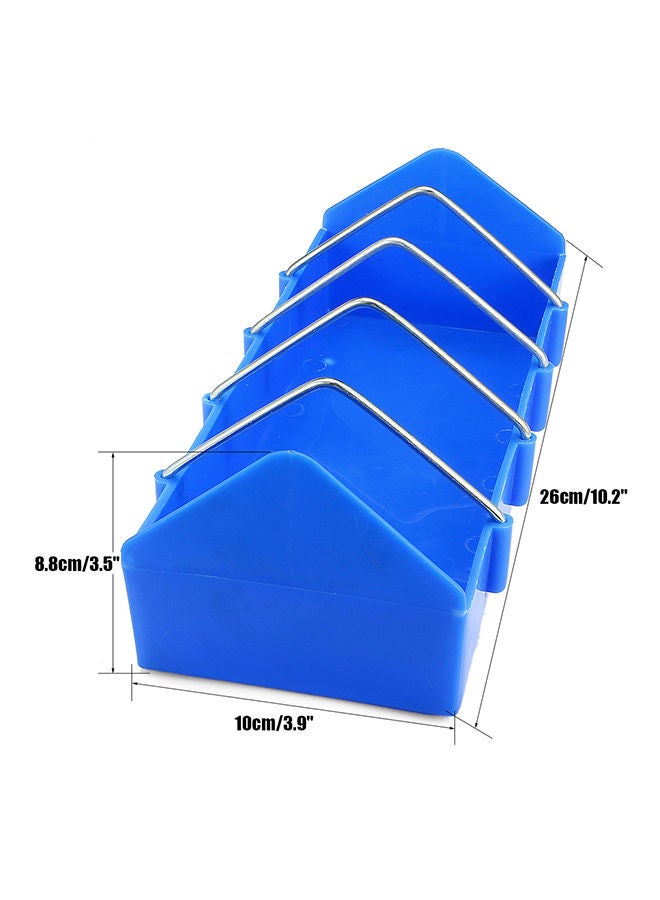 NIBEMINENT Poultry Feeder With Grill Blue/Silver - Image 4