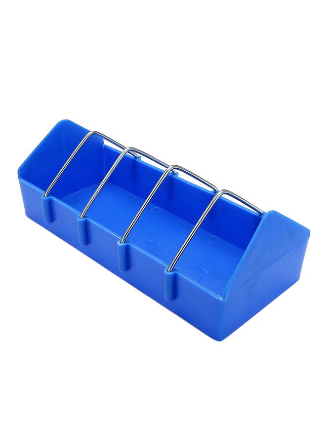 NIBEMINENT Poultry Feeder With Grill Blue/Silver - Image 1