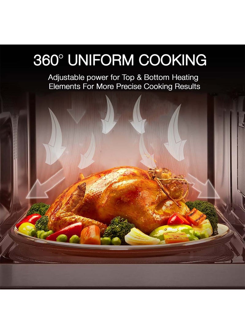 NIKAI Microwave Oven With Defrost Function, 5 Power Levels, 0-35 Mins Timer, Cooking End Singnal, Manual Control, Convenient Pull Hand Door 20 L 700 W NMO616N1 Black - Image 5