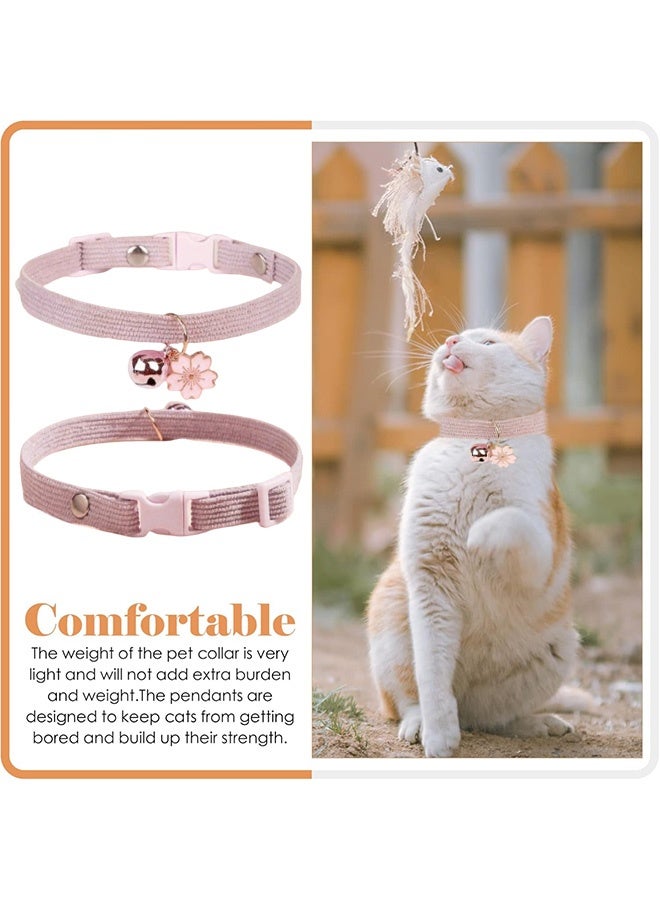 طوق قطط لطيف مع جرس مقاس قابل للتعديل مضاد للاختناق مناسب للقطط والحيوانات الأليفة الصغيرة الأخرى - Image 2