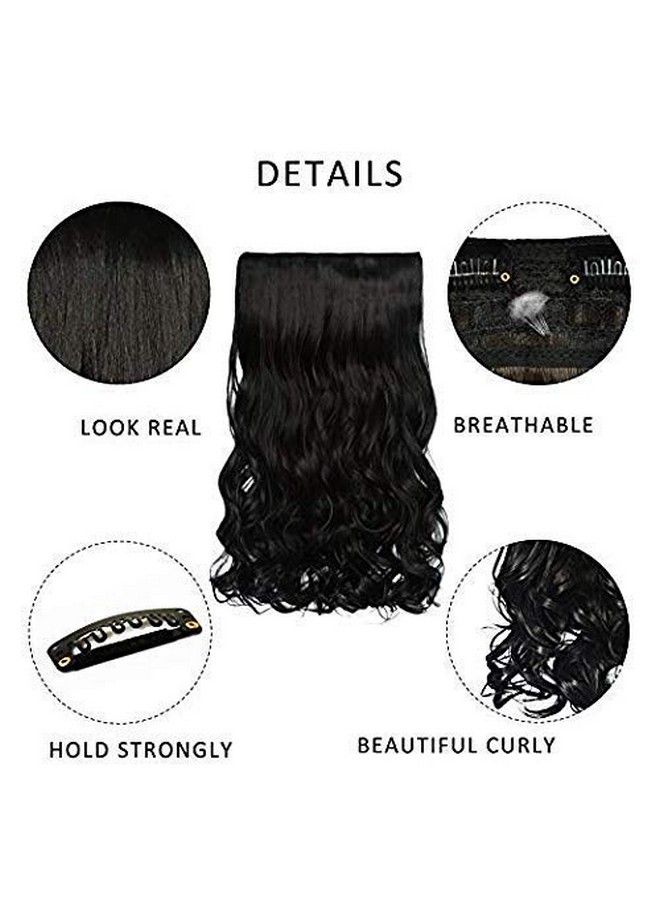 Artifice ® 5 Clips 24" Curly/Wavy Hair Extension Natural Black - Image 5