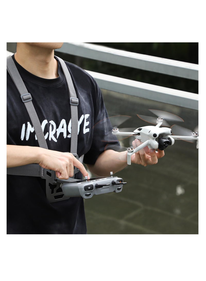 SYOSI Chest Strap Mount Compatible for DJI RC 2/1, Remote Control Accessories Bracket, Back Chest Band, Waist Support Mount for RC 2/1, Waist Strap Belt ​ - Image 2