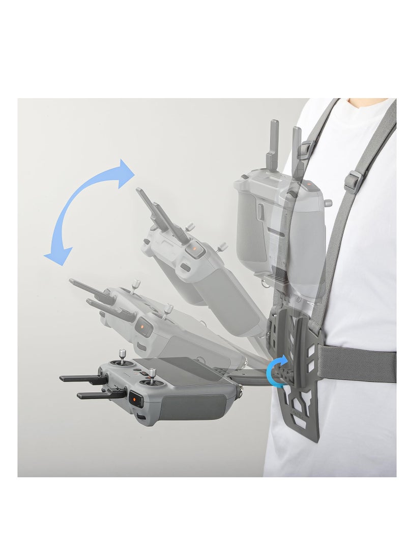SYOSI Chest Strap Mount Compatible for DJI RC 2/1, Remote Control Accessories Bracket, Back Chest Band, Waist Support Mount for RC 2/1, Waist Strap Belt ​ - Image 4