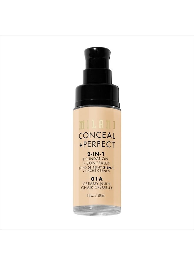 MILANI Conceal + Perfect 2-in-1 Foundation + Concealer - Creamy Nude (1 Fl. Oz.) Cruelty-Free Liquid Foundation - Cover Under-Eye Circles, Blemishes & Skin Discoloration for a Flawless Complexion - Image 3