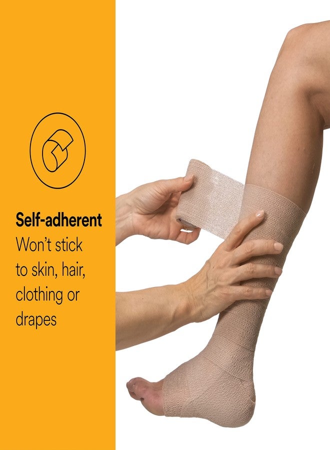 Coban 3M™ Coban™ NL Sterile Non-Latex Self-Adherent Wrap with Hand Tear, Sterile, tan, 4 in x 5 yd, 18 rolls/case - Image 2