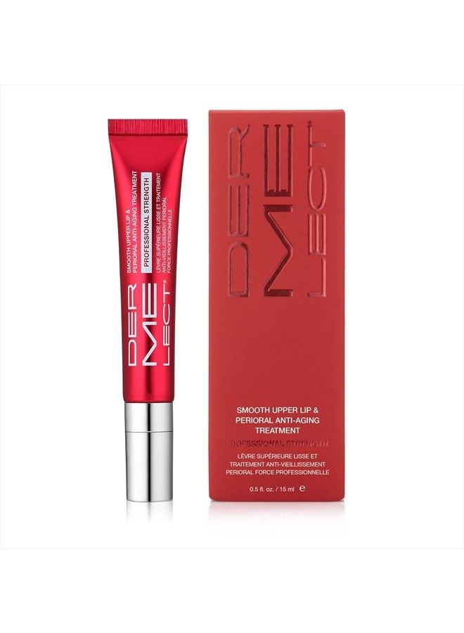 Dermelect Smooth Upper Lip Professional - Anti Aging Cream with Hyaluronic Acid, Collagen, Retinol, Brightening & Smoothing Treatment for Lip Lines, Smile Lines, Discoloration, Lipstick Bleeding 0.5 o - Image 1