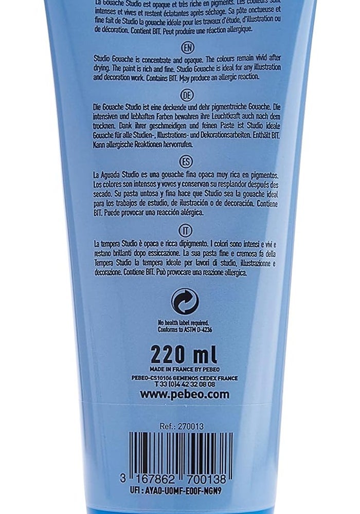 PEBEO Studio Gouache 220 ml - Cerruleum Blue - Image 2