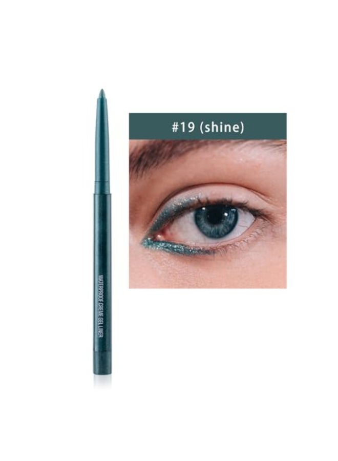 DekRion Eyeliner Pencil Waterproof Eyeliner Longlasting DarkGreenShine Eyeliners HighPigmented Colorful Eyeliners Easy To Use Eye Liner Pen for Women - Image 3