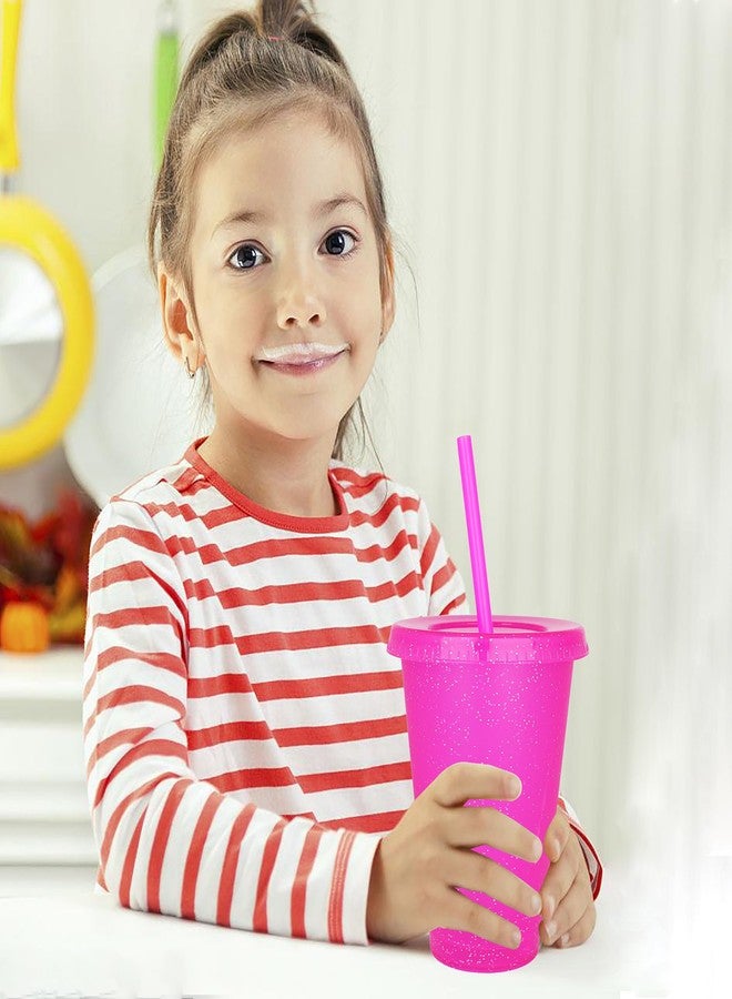 Suertestarry Tumbler with Straw and Lid,Water Bottle Iced Coffee Travel Mug Cup,Reusable Plastic Cups,Perfect for Parties,Birthdays,16oz-5 Pack - Image 4
