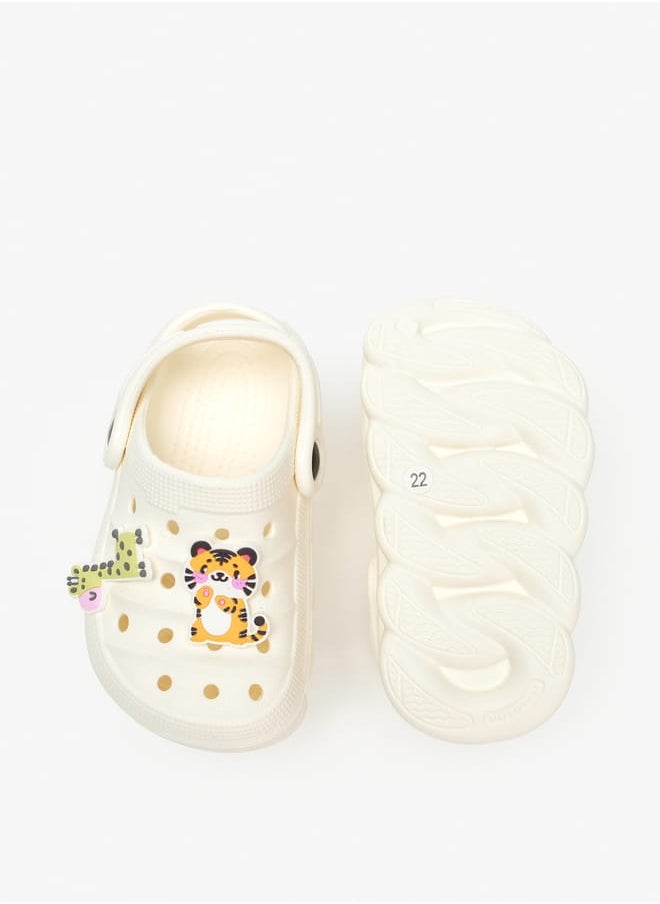 Aqua Boys Animal Applique Detail Clogs with Backstrap  - Image 4