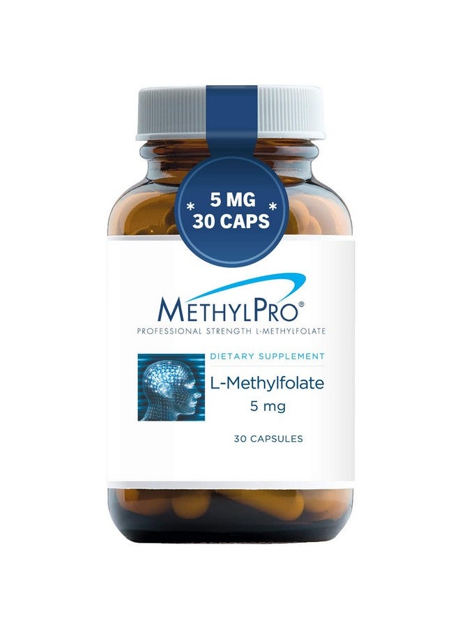 MethylPro 5Mg Lmethylfolate (30 Capsules) Professional Strength Active Methyl Folate 5Mthf Supplement For Mood Homocysteine Methylation + Immune Support Glutenfree With No Fillers - Image 1