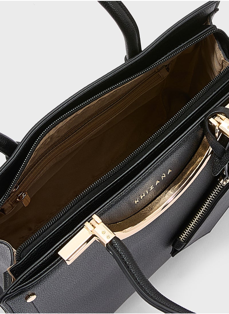 Khizana Mild Grain Satchel With Pouch  - Image 5