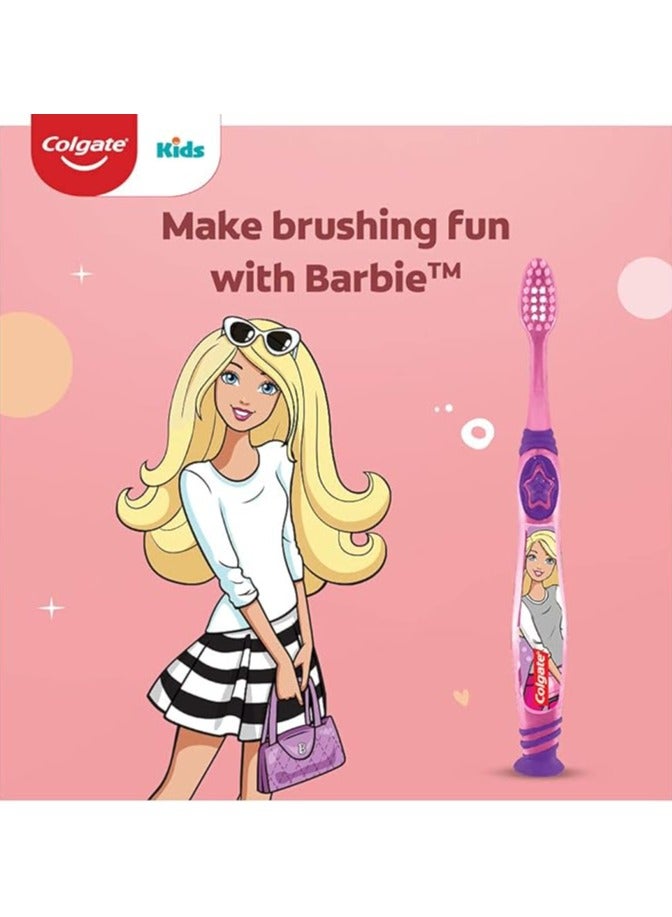 Colgate Kids Barbie Manual Toothbrush,Multicolor,1 Piece - Image 1