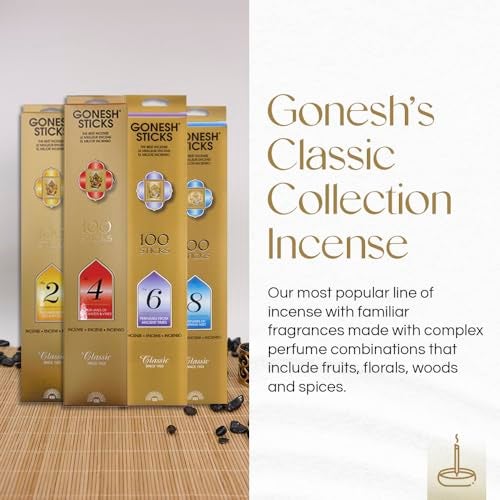 Gonesh - Classic Collection - Non-Toxic 10” Slow Burn Light Fruit & Floral Aromatic Sticks - No. 8-100 Pack - Image 4