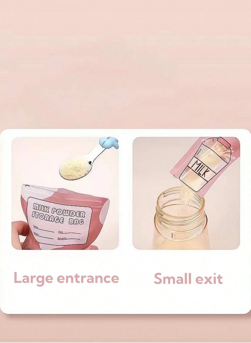Bebiland 60 Pcs Milk Powder Storage Bags,Portable Baby Formula Storage Bag for Travel Holiday,Baby Disposable Milk Powder Pouches - Image 4