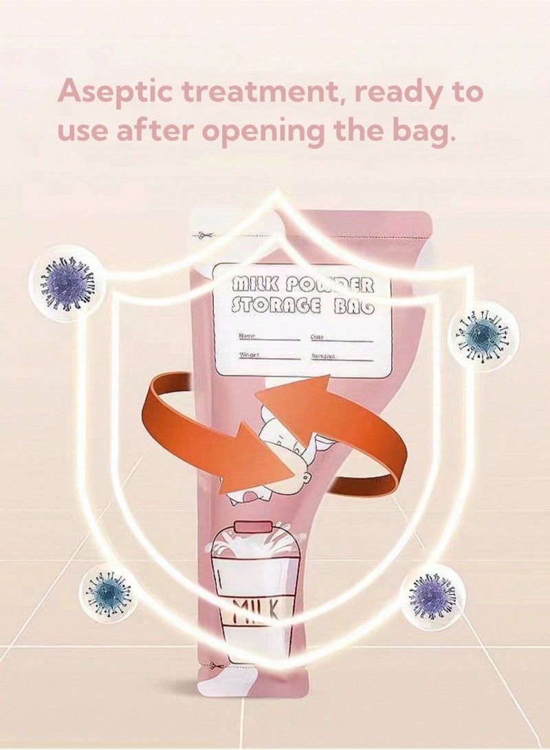 Bebiland 60 Pcs Milk Powder Storage Bags,Portable Baby Formula Storage Bag for Travel Holiday,Baby Disposable Milk Powder Pouches - Image 3