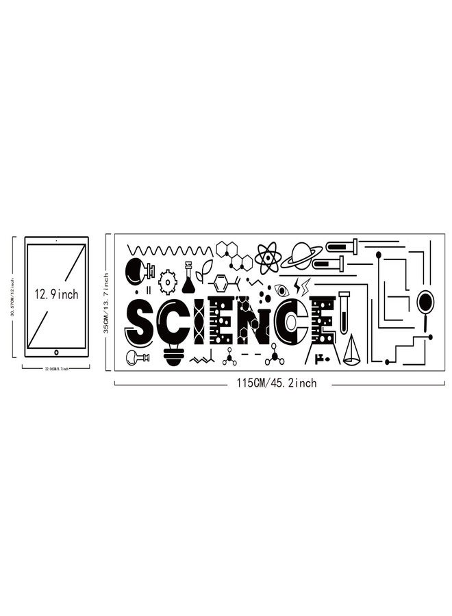 SUPERDANT Science Stickers Vinyl Wall Stickers Decal Experimental Tool Wall Art Decor for Bedroom Living Room Decorations School Laboratory Chemistry Teachers Children Room Classroom Decor - Image 2
