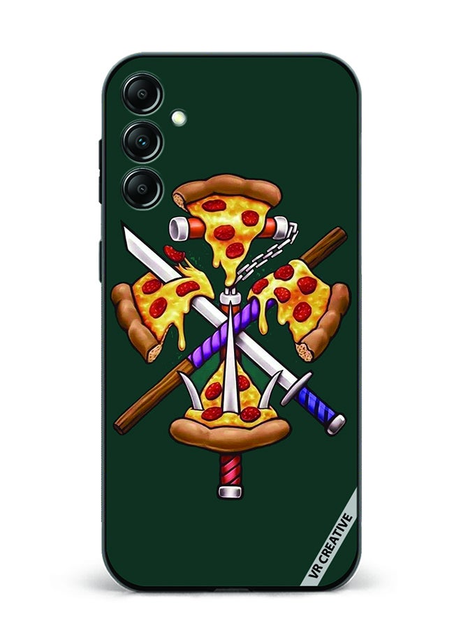 VR CREATIVE Protective Case Cover For Samsung Galaxy A35 Pizza Sword Design Multicolour - Image 1