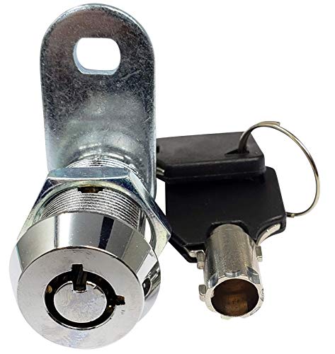 Admiral Locks 1” Tubular Cam Lock, Keyed Alike Removable Key Cabinet Locks RV Compartment Storage Lock (1 Inch 90°, Chrome Pack of 2) - Image 4